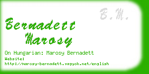 bernadett marosy business card